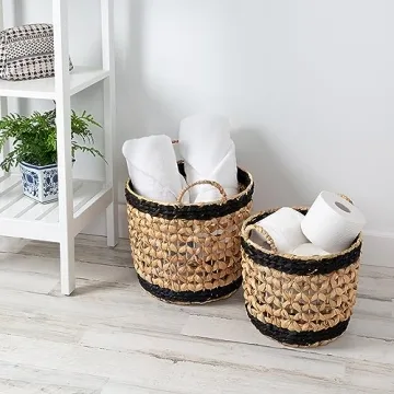 Honey-Can-Do Decorative Wicker Baskets Set of 2