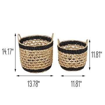 Honey-Can-Do Decorative Wicker Baskets Set of 2