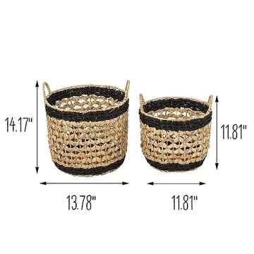 Honey-Can-Do Decorative Wicker Baskets Set of 2