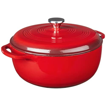 Lodge 7.5 Quart Enameled Cast Iron Dutch Oven | Perfect for All Cooking