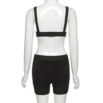 LuFeng Women's High Waist Leggings and Crop Top Set