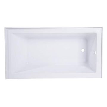 Luxurious Kingston Brass Aqua Eden Alcove Bathtub - 54 Inch White
