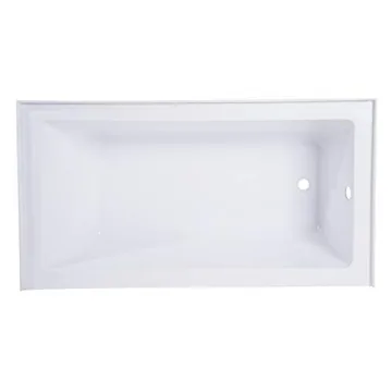 Luxurious Kingston Brass Aqua Eden Alcove Bathtub - 54 Inch White