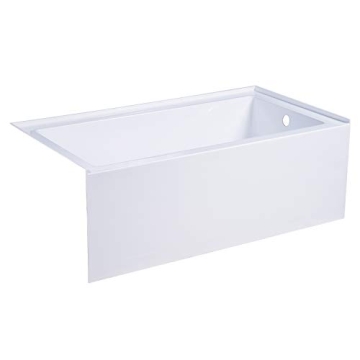 Luxurious Kingston Brass Aqua Eden Alcove Bathtub - 54 Inch White