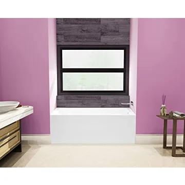 Luxurious Kingston Brass Aqua Eden Alcove Bathtub - 54 Inch White