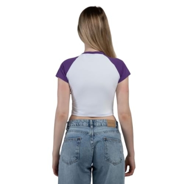 Hype & Vice LSU Homerun Tee for Women - Trendy Crop Top
