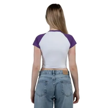 Hype & Vice LSU Homerun Tee for Women - Trendy Crop Top