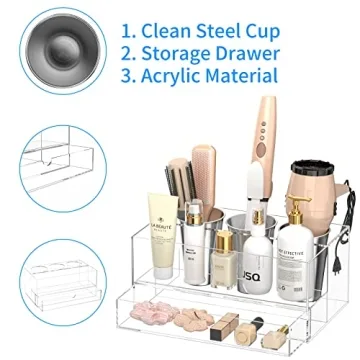 NIUBEE Hair Tool Organizer for Bathroom Storage