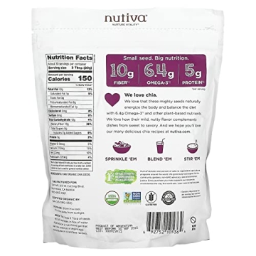 Nutiva Organic Black Chia Seeds for Health & Energy
