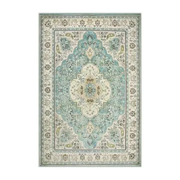 Lahome Floral Medallion Area Rug - Non-Slip & Washable