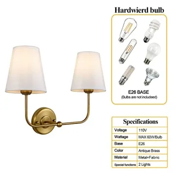 Stylish Double Lamp Wall Sconces for Modern Spaces