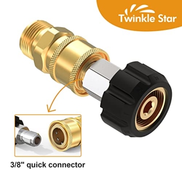 Twinkle Star M22 14mm Pressure Washer Adapter Set