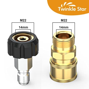 Twinkle Star M22 14mm Pressure Washer Adapter Set