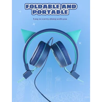 SIMJAR Cat Ear Kids Headphones - Fun & Functional