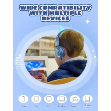 SIMJAR Cat Ear Kids Headphones - Fun & Functional