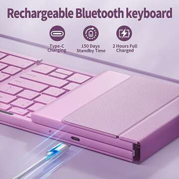 Wireless Foldable Bluetooth Keyboard for Easy Travel
