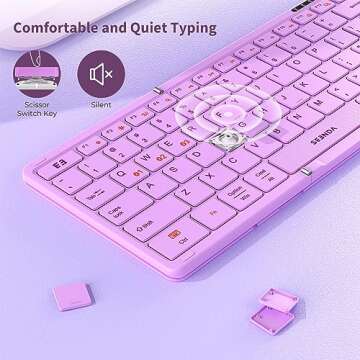 Wireless Foldable Bluetooth Keyboard for Easy Travel