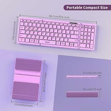Wireless Foldable Bluetooth Keyboard for Easy Travel