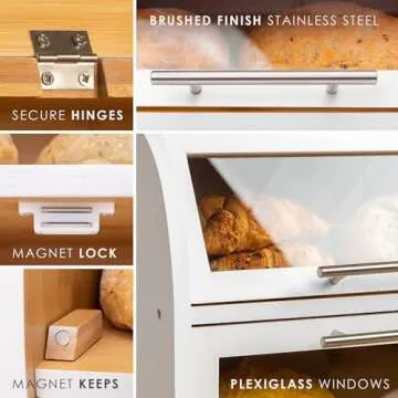 Stylish Bamboo Bread Box for Fresh Bread Storage