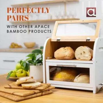 Stylish Bamboo Bread Box for Fresh Bread Storage
