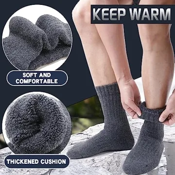 EBMORE Merino Wool Socks Men Winter Thermal Warm Hiking
