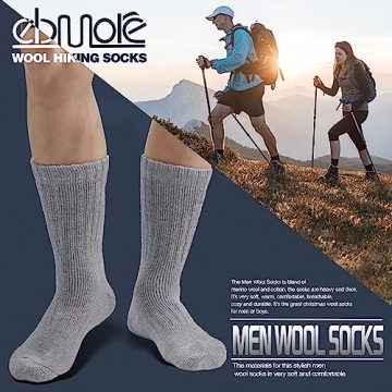 EBMORE Merino Wool Socks Men Winter Thermal Warm Hiking