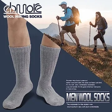 EBMORE Merino Wool Socks Men Winter Thermal Warm Hiking