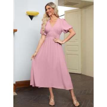 Simplee Women's Boho Maxi Dress for Summer Weddings and Casual Wear