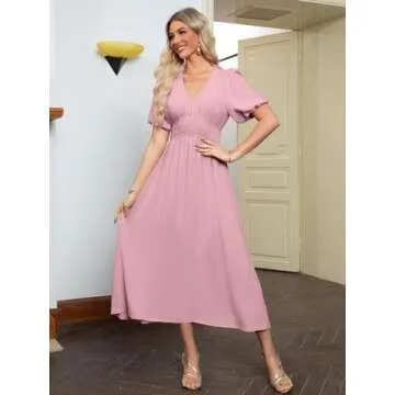 Simplee Women's Boho Maxi Dress for Summer Weddings and Casual Wear