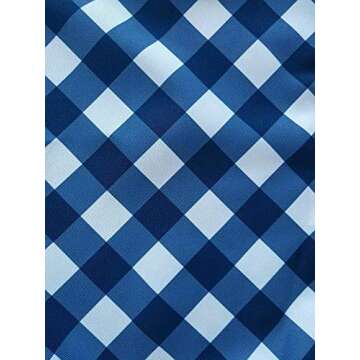 Stylish Plus Size Blue Aprons for Women with Pockets