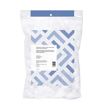 Amazon Brand - Solimo Cotton Balls, 200 Count (Pack of 1)
