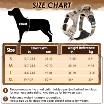 SlowTon Heavy Duty No Pull Dog Harness for All Sizes