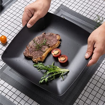 Melamine 12pcs Classic Square Dinnerware Set for 4