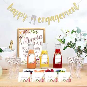 Happy Engagement Banner - Engagement Party Decorations Sign,engaged Party Decoration,wedding Engagement Banners, Wedding Shower Bride to Be Decorations,