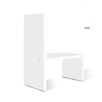 Jerry & Maggie Desktop Organizer Office Storage Rack Adjustable Wood Display Shelf Free Style Double H Display True Natural Stand Shelf (White)