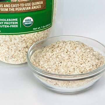 Nutritious HerbaZest Quinoa Flakes - Organic, Vegan & Gluten-Free - 1 LB