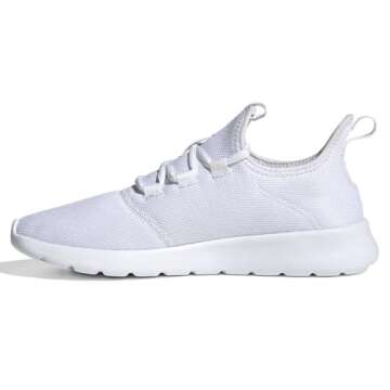 adidas Women's Cloudfoam Pure 2.0 Running Shoes, Cloud White/Cloud White/Grey Two, 8.5