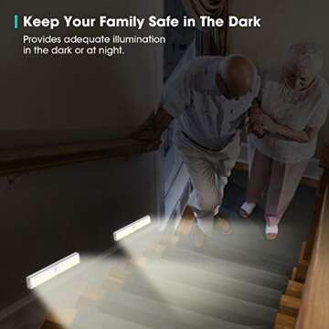 Fansteck Closet Light - 3 Color Modes Motion Sensor Bulb