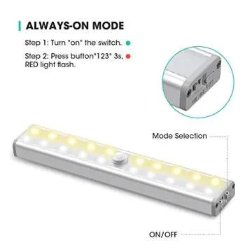Fansteck Closet Light - 3 Color Modes Motion Sensor Bulb