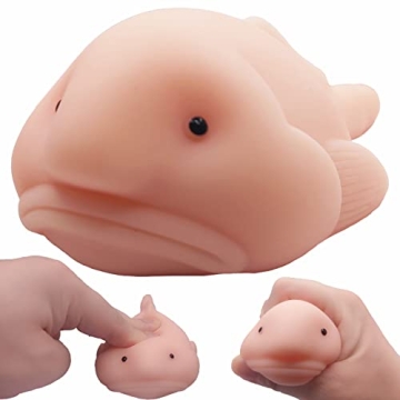 Blobfish Toy, Pull, Stretch and Squeeze Stress, Cute Fish Toy for Anxiety Relief, Funny Cute Sensory...