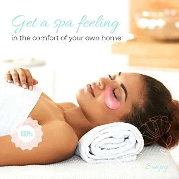 Soapy Skincare Collagen Eye Candy Anti-Aging Eye Masks (Set of 20) - Under-Eye Gel Pads for Dark Circles and Puffiness - Hyaluronic Acid, Vitamin C, Aloe Vera - Anti-Wrinkle Brightening Patches, Pink