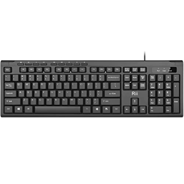 Rii RK907 Ultra-Slim USB Wired Keyboard for Mac PC