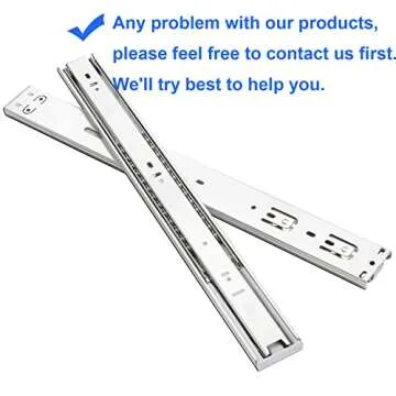 6 Pair of 22 Inch Soft Close Full Extension Side Mount Ball Bearing Drawer Slides