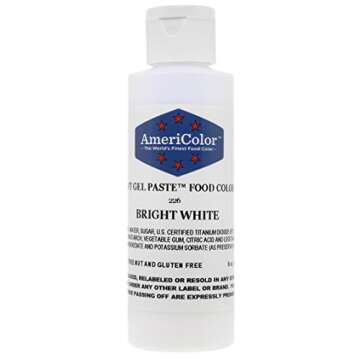 AmeriColor Soft Gel Paste Food Color, 6-Ounce, Bright White