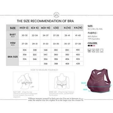 QUEENIEKE Womens Sports Bra High Impact Wirefree Workout Racerback Bra Top Size S Color Fuchsia Red