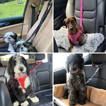 BWOGE Adjustable Dog Car Seat Belt for Safety on the Go