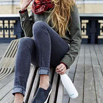 S'well Stainless Steel Water Bottle, 17oz, Moonstone, Triple Layered Vacuum Insulated Containers Keeps Drinks Cold for 36 Hours and Hot for 18, BPA Free, Perfect for On the Go