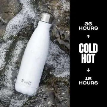 S'well Stainless Steel Water Bottle, 17oz, Moonstone, Triple Layered Vacuum Insulated Containers Keeps Drinks Cold for 36 Hours and Hot for 18, BPA Free, Perfect for On the Go