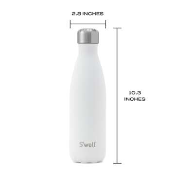 S'well Stainless Steel Water Bottle, 17oz, Moonstone, Triple Layered Vacuum Insulated Containers Keeps Drinks Cold for 36 Hours and Hot for 18, BPA Free, Perfect for On the Go