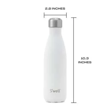 S'well Stainless Steel Water Bottle, 17oz, Moonstone, Triple Layered Vacuum Insulated Containers Keeps Drinks Cold for 36 Hours and Hot for 18, BPA Free, Perfect for On the Go
